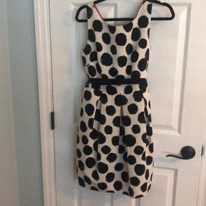White and black polka dot dress